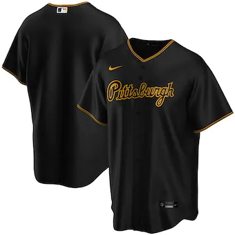 mens nike black pittsburgh pirates alternate replica team j